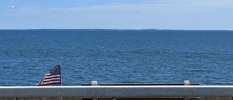 Walk down the street to this view of the ocean and hear the waves !