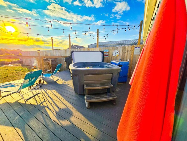A serenity outdoor relaxing experience watching the sunset