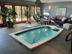 Sunroom, lap pool, exercise room.