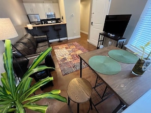 Experience comfort and style in the inviting living room