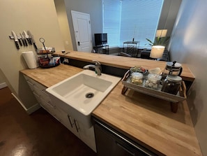 Refresh and rejuvenate at the sleek sink area, where modern design meets functionality for your daily rituals.