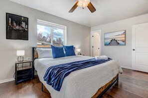 This is the perfect retreat for weary travelers seeking a peaceful night's sleep.