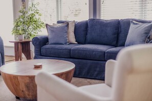 An open layout and comfy couches make this the perfect hangout spot