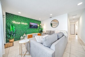 Sit back and enjoy the living space with our smart TV and high-speed internet - Front Unit