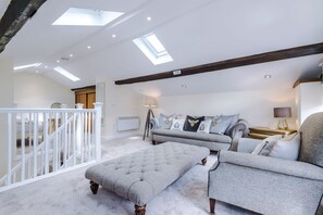 The bright and airy sitting area on the first floor