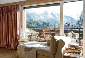 Living area with balcony