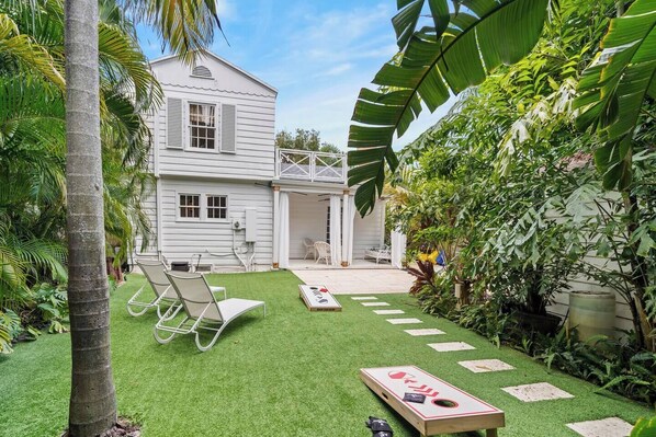 A spacious backyard where you and your family can chill and play!