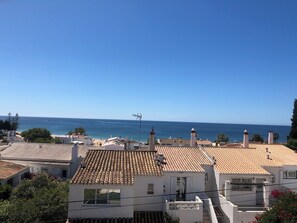 Ocean and beach view from main terrace