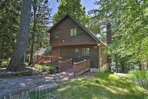 Spacious home with parking for 6 vehicles.