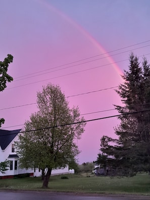 Thr first rainbow of the year over the Bay.