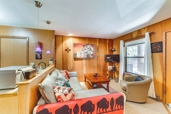 Angel Fire Vacation Rental | 1BR | 1BA | 448 Sq Ft | Stairs Required