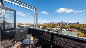 City views from the balcony