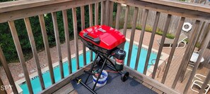 Balcony, Outdoors, Furniture, Chair, Pool