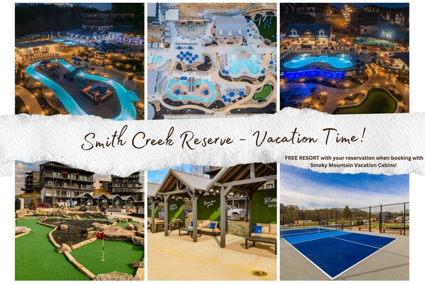 Private Luxury Resort Community


INCLUDED AMENITIES
Lazy River - Swimming Pool - Hot Tubs - Cabanas - Outdoor Movie Theater - Mini-Golf - Putting Green - Fire Tables - Snack Shack - Kids Splash Zone & More!