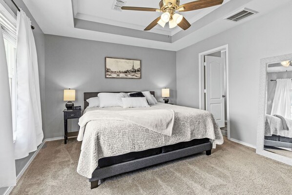 Spacious master suite 