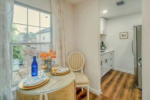 Small but adorable kitchen and dining area