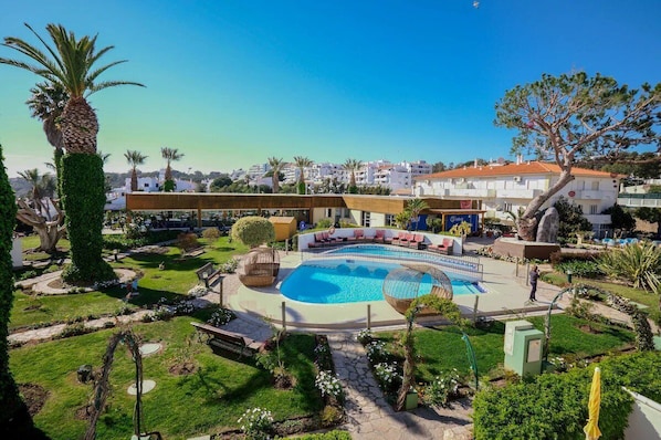Garden with outdoor pool