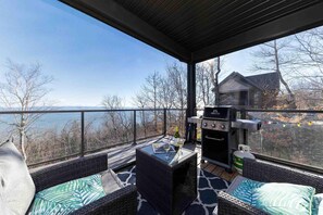 Dine al fresco on the sunny deck.
