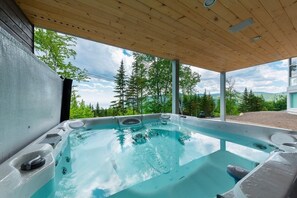 Soak up the sunshine in the spa!