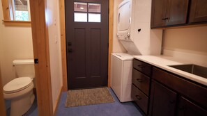 2nd bathroom/laundry. Feel free to use the washer and dryer during your stay.
