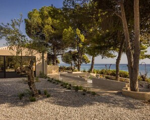 Remarkable Kardamyli Beachfront Villa | Villa Millennium Earl | 2 Bedrooms | Spacious Furnished Outdoor Area with Spectacular Sea Views | Ritsa