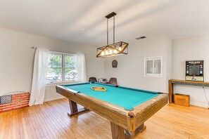 Pool Table | 1st Floor | 2-Story Home