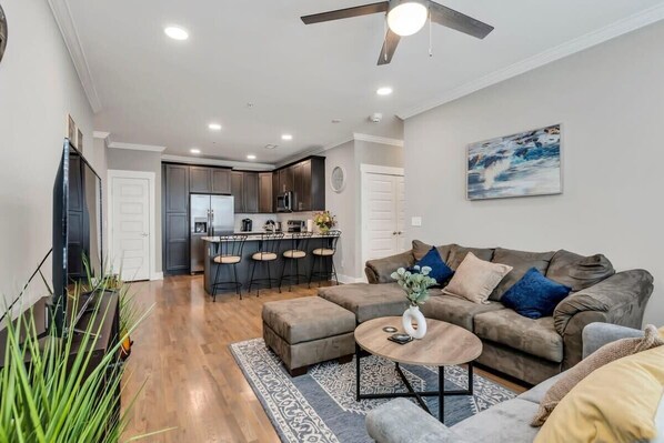 Living Room + Kitchen