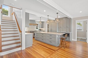 Kitchen area and stairwell
