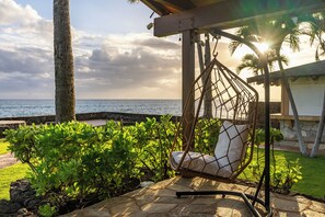 Relax on the swing with a view.