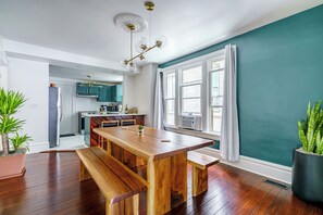 Dine in style at our reclaimed wood dining table, which combines sustainability with unique design. This table provides a cozy gathering spot for meals and conversations, adding a touch of rustic charm to your dining area
Secluded Hidden Gem in Ohio Columbus
