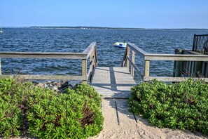 Panoramic view of the nearby beach