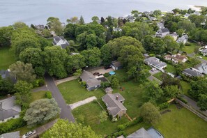 Bird's eye view of the area