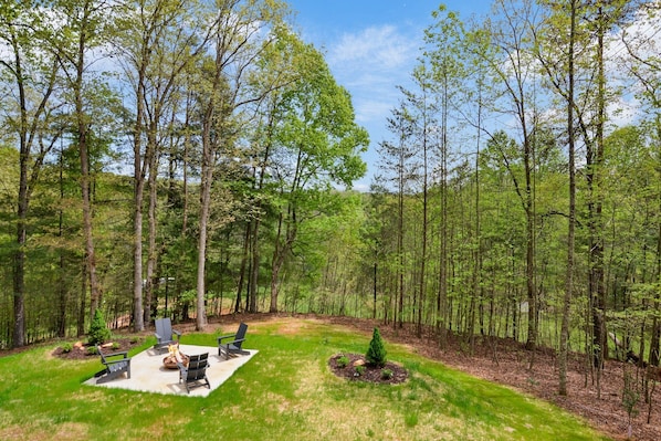 A perfect mix of open green space and wooded area