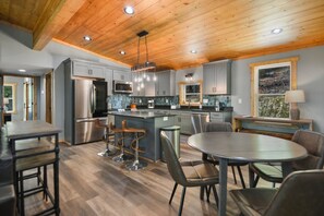Fully equipped modern cabin kitchen