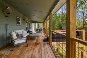This oversized patio with hot tub is a guest favorite