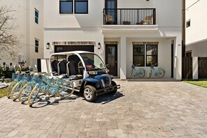 Six Bikes and Six Seat Cart included