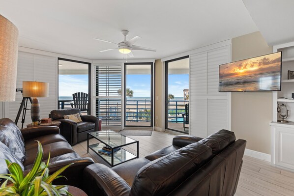 Spacious Living Room with View