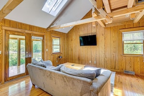 Living Room | Flat-Screen TV | Access to Sunroom | 2nd Floor