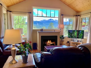 Enjoy amazing continental divide views from the living room.