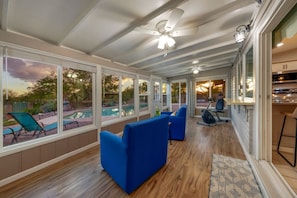 Bright Arizona room right off the kitchen with exercise bike