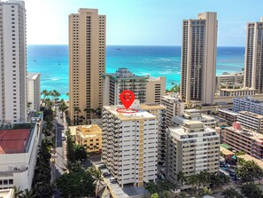 Only .01 mile away from Waikiki Beach