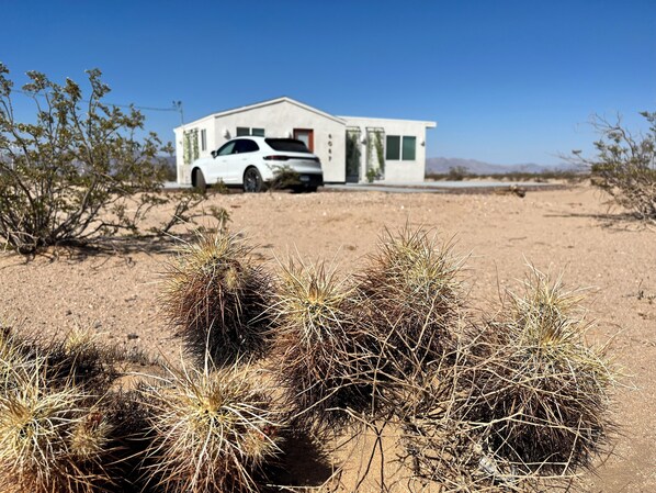 Home exterior with plenty of parking available