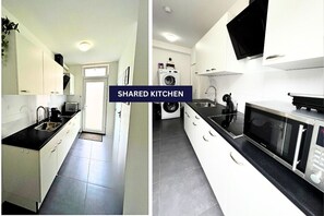Communal Cooking Awaits: Follow the communal hallways to our SHARED KITCHEN and start your culinary adventure.