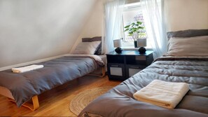 Comfortable beds, all beddings and towels are provided