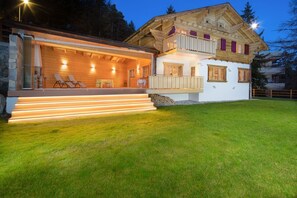 Garden view including outside lighting