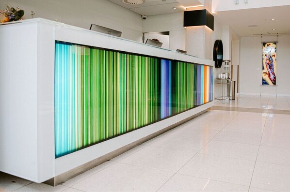Experience a blend of modern design and welcoming ambiance right from our front desk.