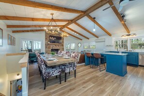 Make yourself at home in our spacious dining and kitchen setup