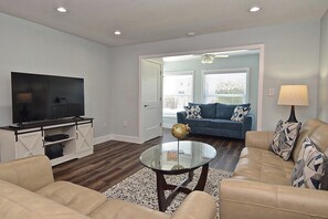 Large smart TV in the living room