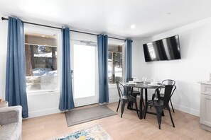 Dining area with smart TV