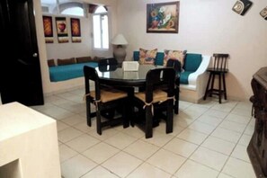 living and dining area inside the apartment